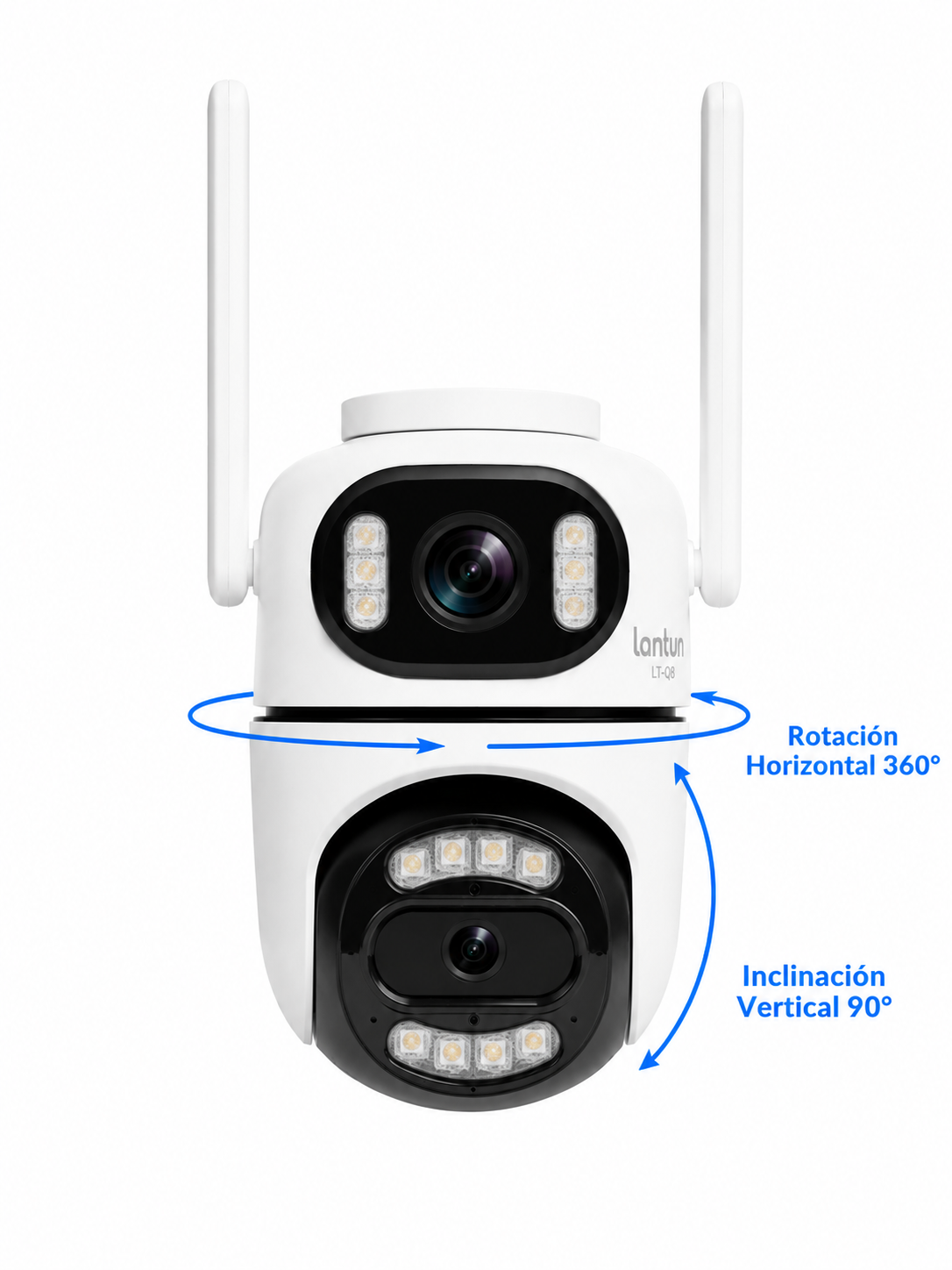 cámara de seguridad wifi doble lente lt q8 1080p ptz con audio bidireccional cámara de seguridad wifi doble lente lt q8 1080p ptz con audio bidireccional