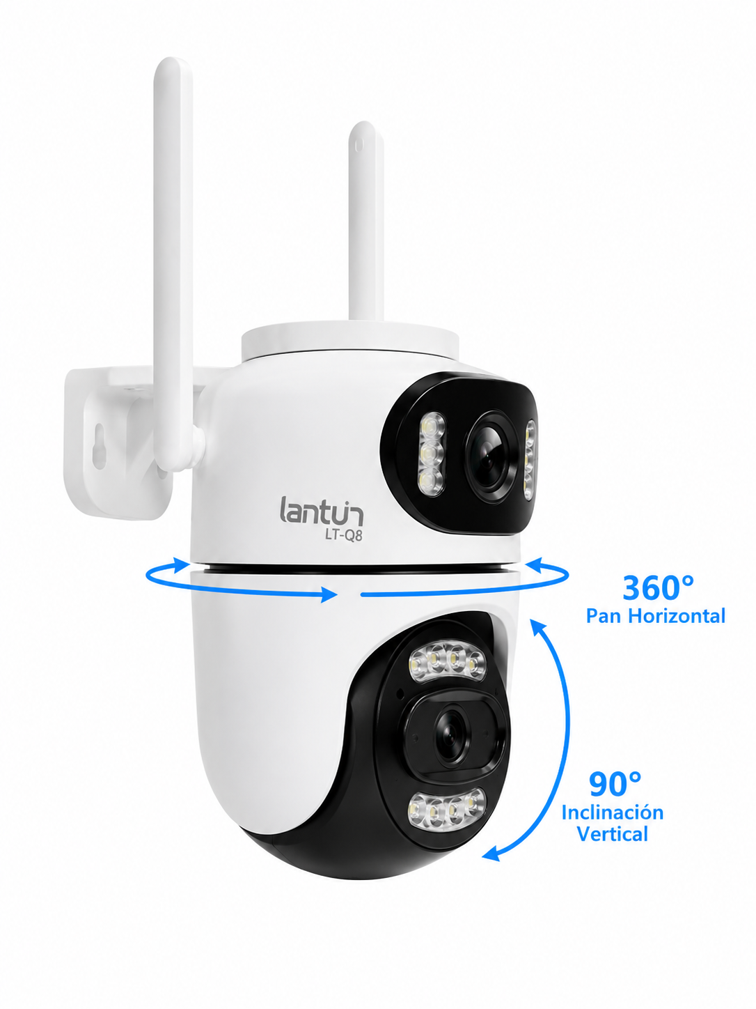 cámara de seguridad wifi doble lente lt q8 1080p ptz con audio bidireccional cámara de seguridad wifi doble lente lt q8 1080p ptz con audio bidireccional